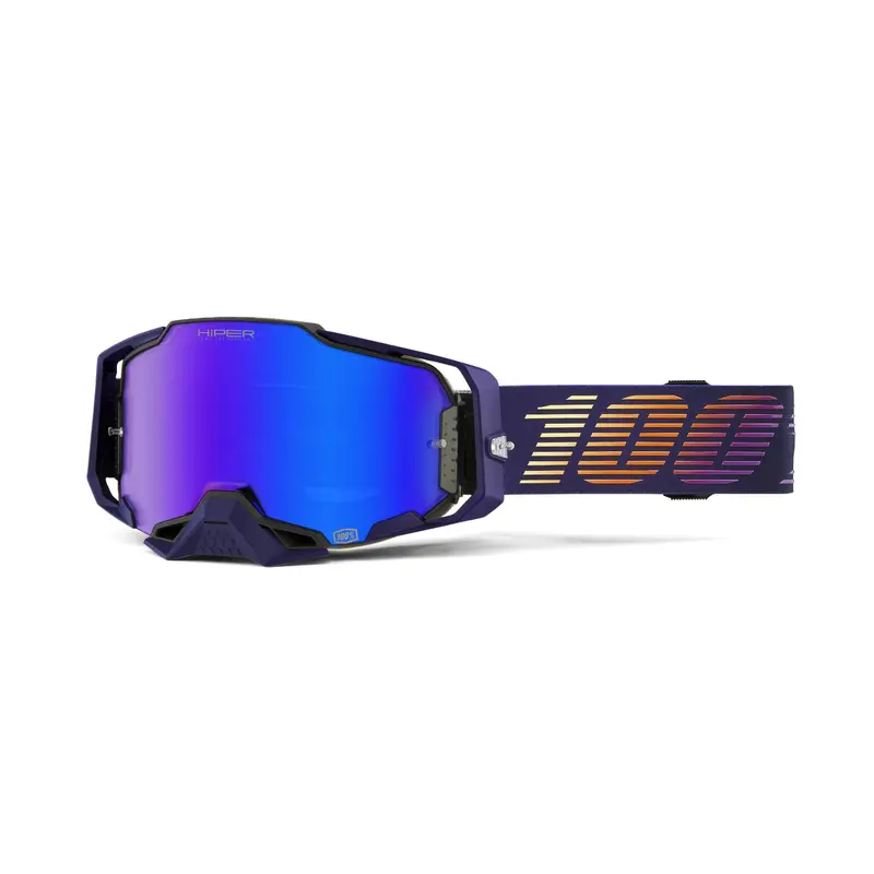 100% Armega Hiper Goggles – Blue Mirror Lens With Agenda Frame 1