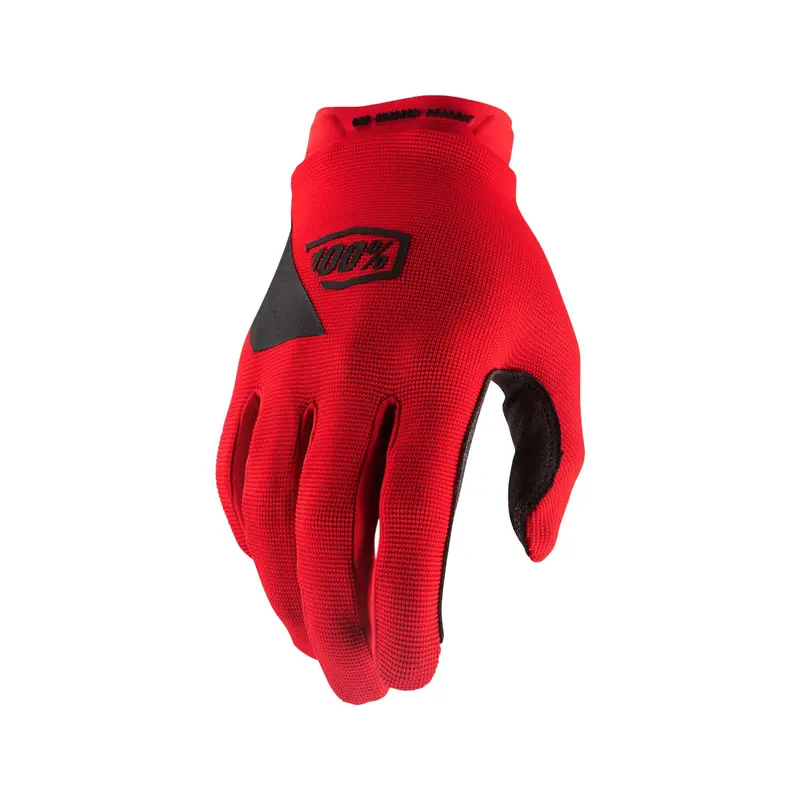 100% Ridecamp Gloves – Bold Red Color, Medium Fit 1