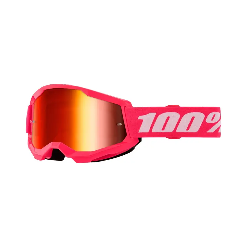 100% Strata 2 Goggles – Pink Mirror Lens With Red Tint – #610-5237 1
