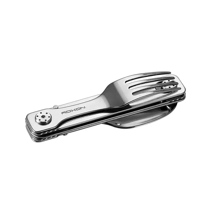 3-In-1 Stainless Steel Camping Cutlery Set – Detachable Knife, Fork & Spoon 1