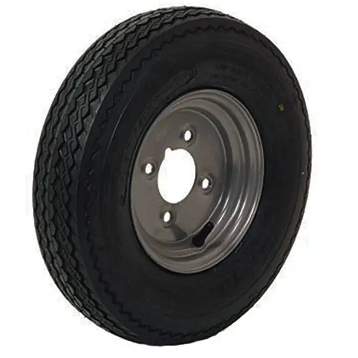 8-Inch Silver Alloy Trailer Road Wheel 1