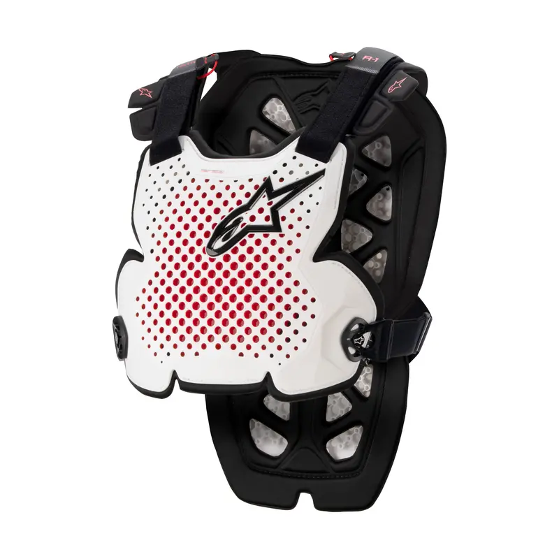Alpinestars A-1 Chest Protector – White/Black/Red, Medium/Large 1