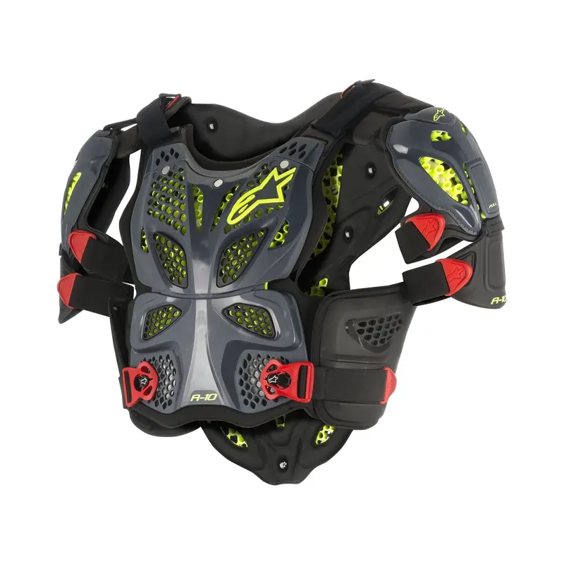 Alpinestars A-10 Full Chest Protector – Anthracite & Red (Md/Lg) 1