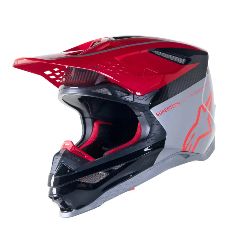 Alpinestars S-M10 Acumen Le Helmet – Red Flake, Black & Silver, Extra Large 1