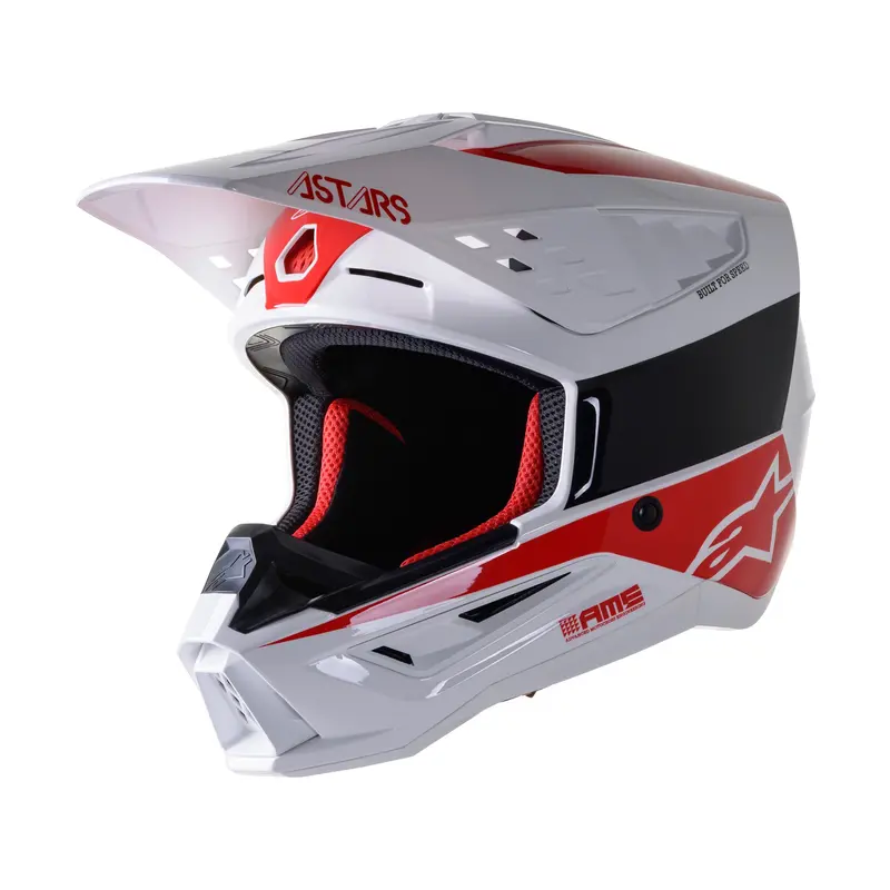 Alpinestars S-M5 Bond Helmet – Glossy White/Red, Xl 1