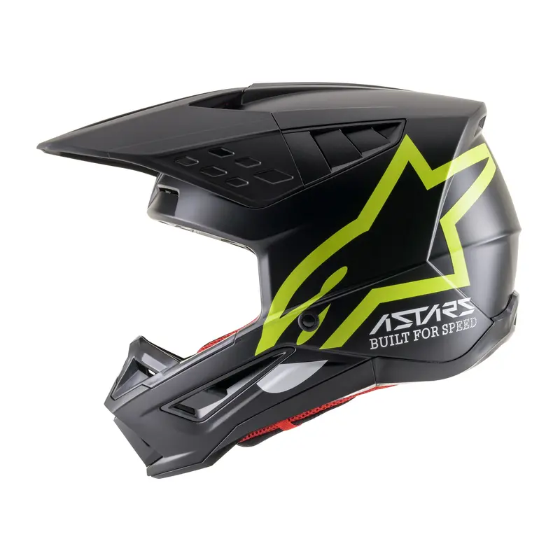 Alpinestars S-M5 Compass Helmet – Matte Black/Yellow Fluorescent, Medium 1