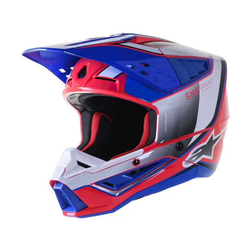 Alpinestars S-M5 Sail Helmet – White, Diva Pink & Enamel Blue, Small 1