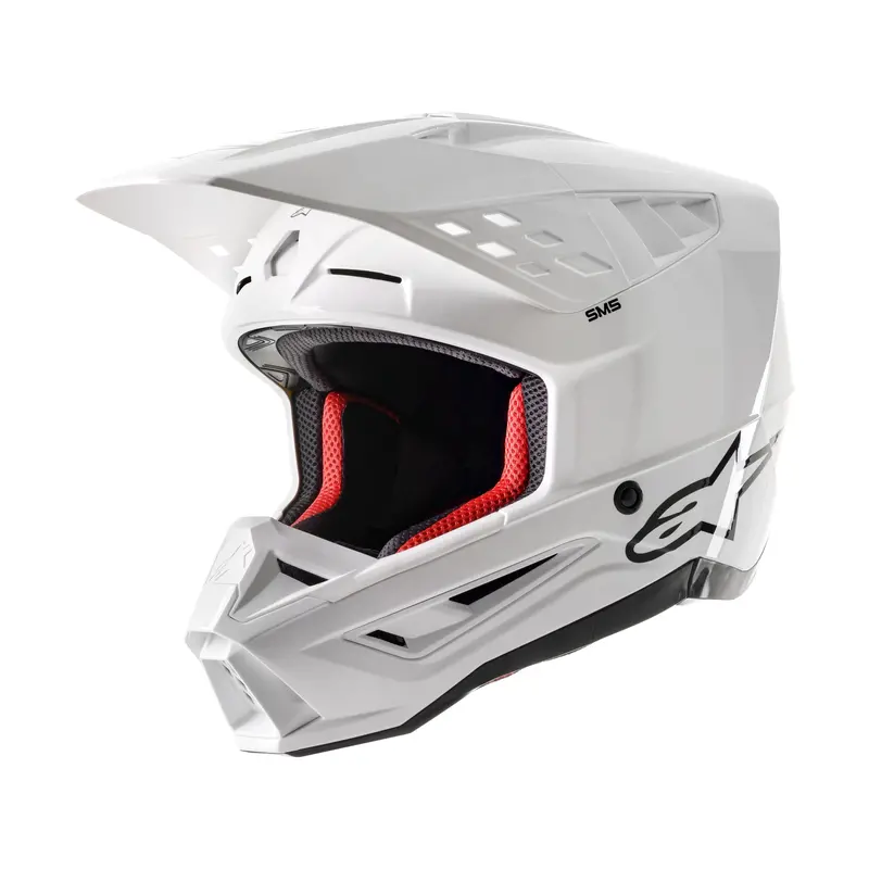Alpinestars S-M5 Solid Helmet – Glossy White, Medium 1