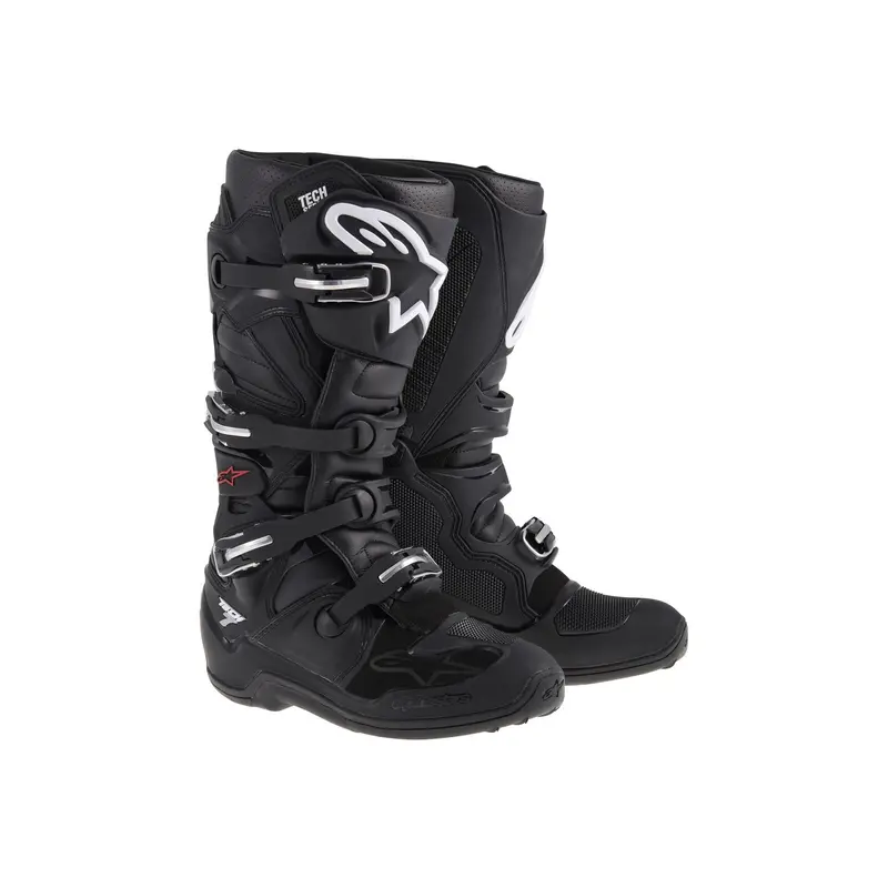Alpinestars Tech 7 Classic Boots – Solid Black, Size 9 (482-20109) 1