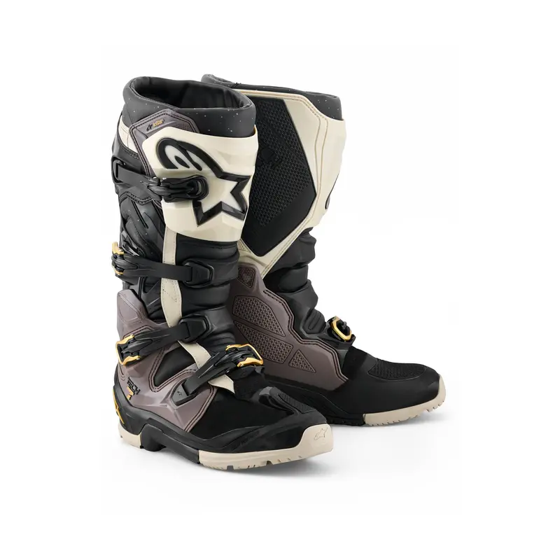 Alpinestars Tech 7 Enduro Drystar Off-Road Boots – Black/Dark Grey/Gold (Size 12) 1