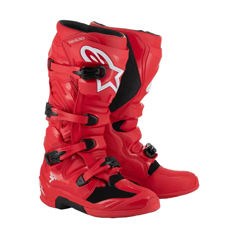 Alpinestars Tech 7 Motocross Boots – Bright Red, Size 9 1