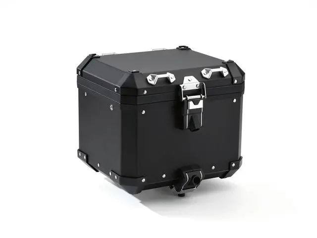 Aluminum Top Case – Matte Black Modular Motorcycle Luggage 1