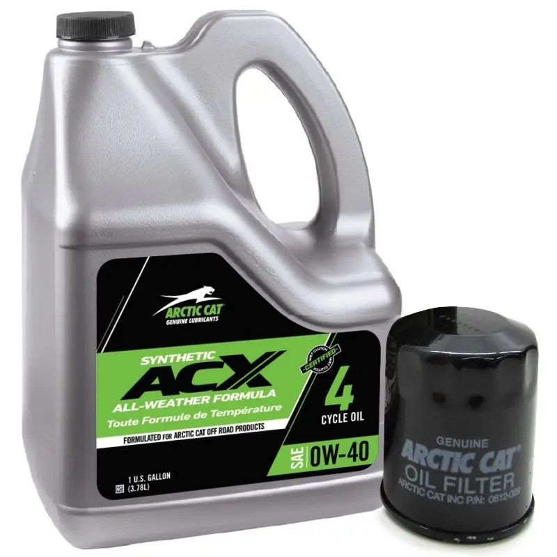 Arctic Cat Acx 0W-40 Synthetic Oil Change Kit – Gallon-Size Full-Synthetic Engine Oil For Prowler & Wildcat Atvs (Part #2436-850) 1