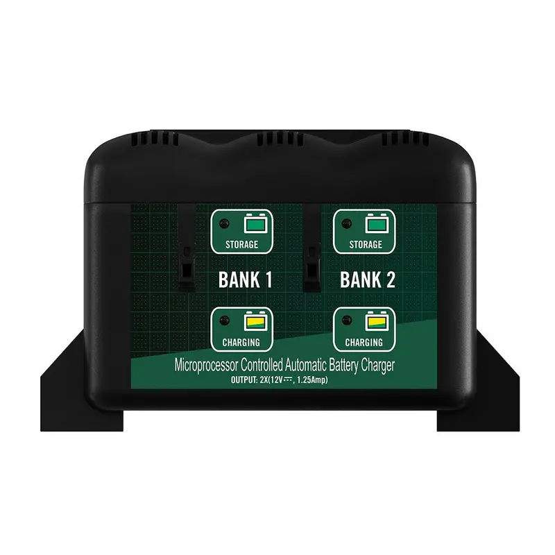 Battery Tender Multiple Bank Plus – Dual-Station Smart Charger For Two Batteries, Model 56-1116 1