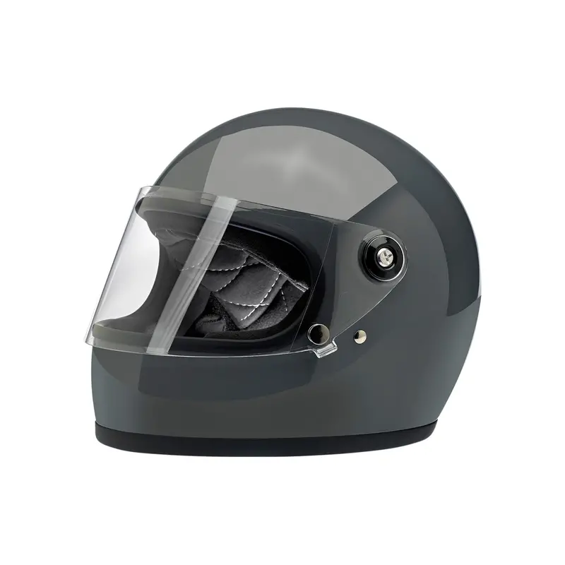Biltwell Gringo S Gloss Storm Gray Motorcycle Helmet - 0101-11504 1