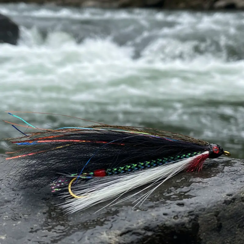 Black And White Shiner Hairwing Streamer Fly 1