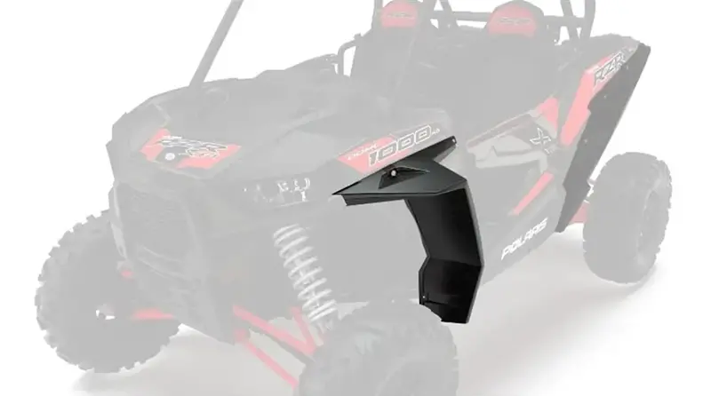 Black Full-Coverage Fender Flares For Polaris Utvs 1