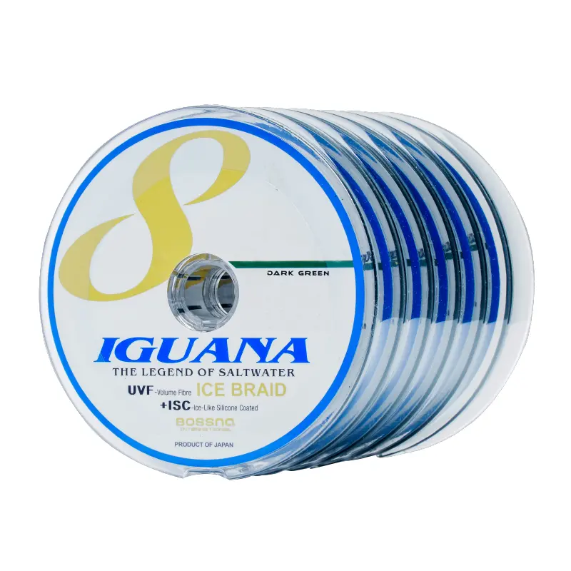 Bossna Iguana 8X Ice Braided Fishing Line – 100M Dark Green 1