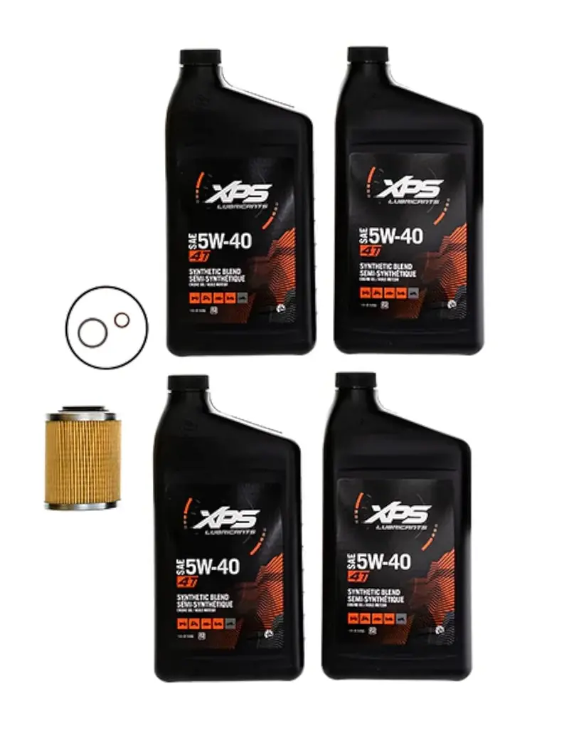 Can-Am 4-Stroke 5W-40 Synthetic Blend Oil Change Kit For Rotax 900Cc Engines - Part 9779299 1