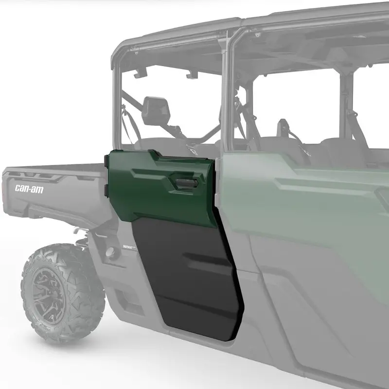 Can-Am Defender Rear Deluxe Half Doors – Green Finish 715007202 1