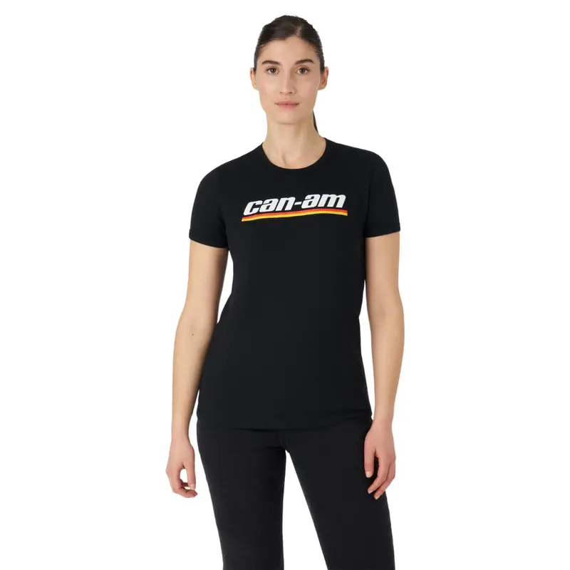 Can-Am Women'S Black Embroidered Emblem T-Shirt – Xxl 1