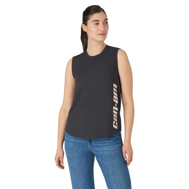 Can-Am Women'S Lightweight Charcoal Grey Tank Top – Size M 1