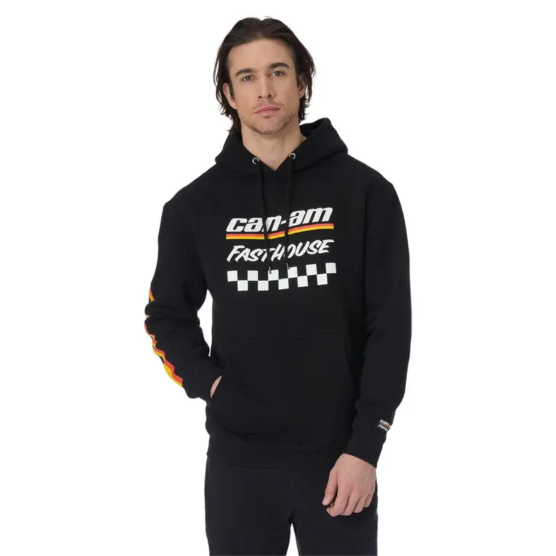 Can-Am X Fasthouse Men’S Black Racing Pullover Hoodie (Size L) 1