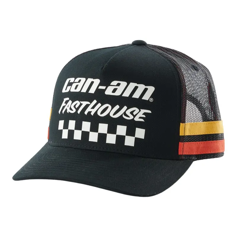 Can-Am X Fasthouse Unisex Racing Flat-Brim Cap – Black, One Size 1
