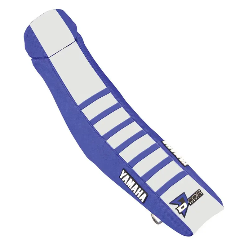 D-Cor Blue/White Ribbed Seat Cover For Yamaha Yzf250 & Yzf450 1
