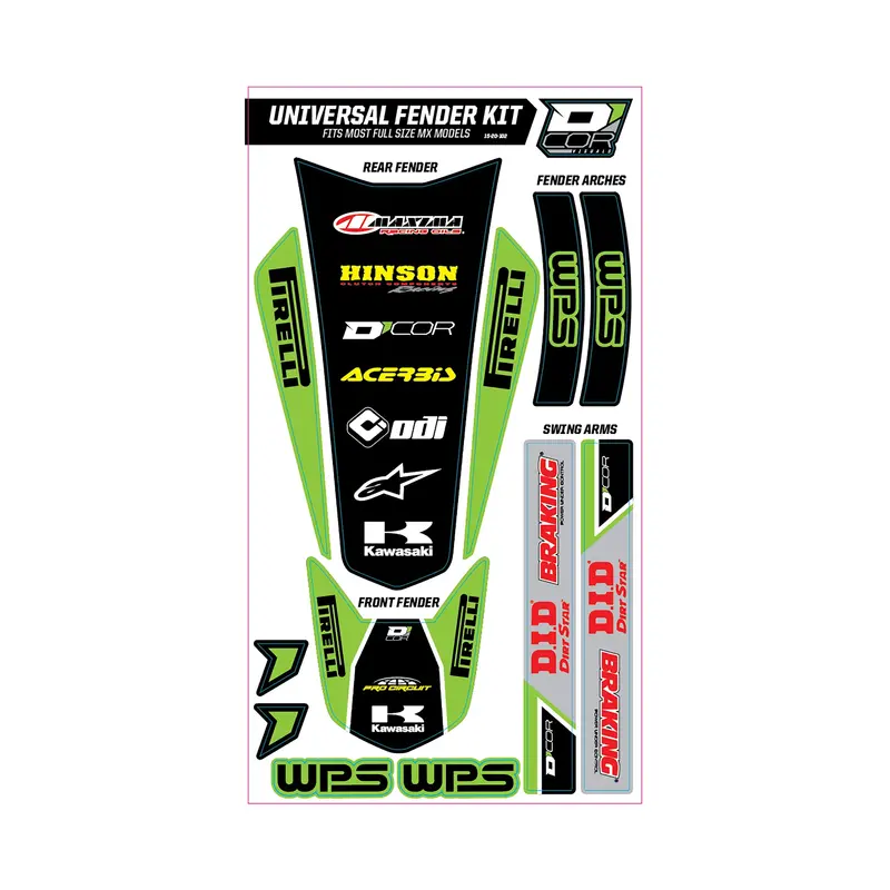 D-Cor Green Wps Universal Trim Kit For Full-Size Motorcycles 1