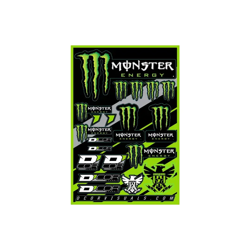 D-Cor Monster Energy Decal Sheet – Premium Vinyl Graphics Pack 1