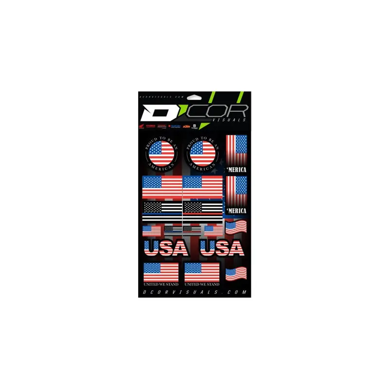 D-Cor Usa Vinyl Sticker Sheet – Assorted Designs & Sizes 1
