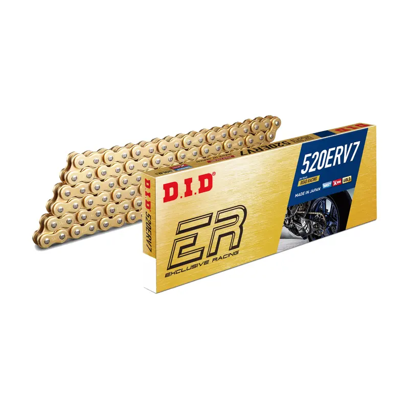 D.I.D 520Erv7 Sealed Chain, 110 Links, Gold/Gold Finish - Model 690-49110G 1