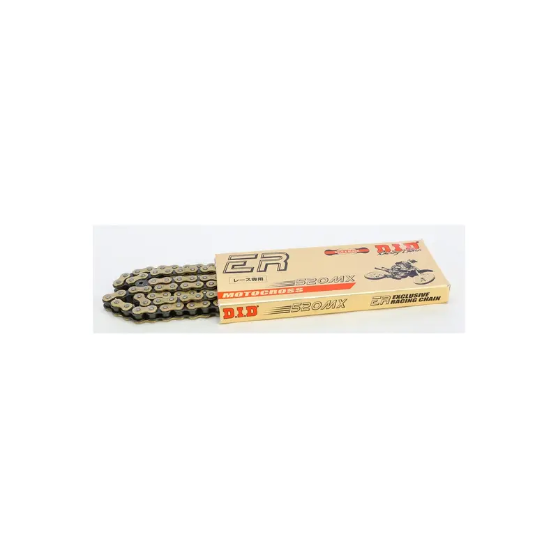 D.I.D 520Mx Hi-Performance Racing Chain – 114 Links, Gold Finish, Part #690-40114 1