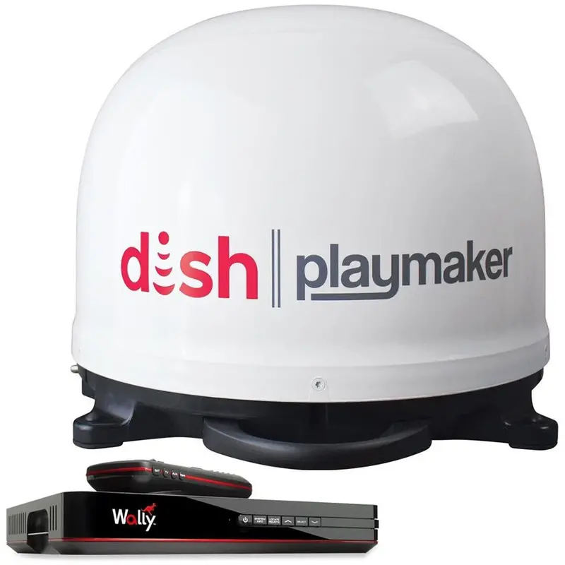 Dish Outdoor Rv Satellite System With Wally Playmaker Receiver 1