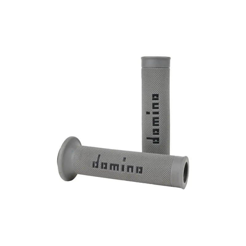 Domino Racing Motogp-Style Handlebar Grips, Grey/Black Pair – 58-2272 1