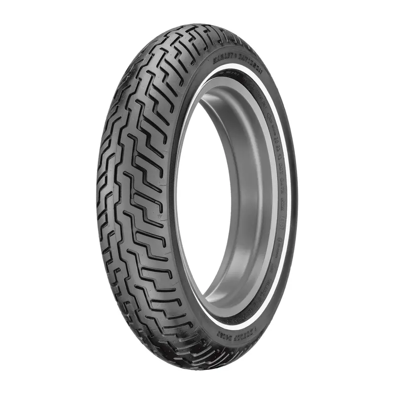 Dunlop D402 Front Cruiser Tire - Mt90B16, 72H, Bias-Ply, Tubeless, Narrow-White Wall 1