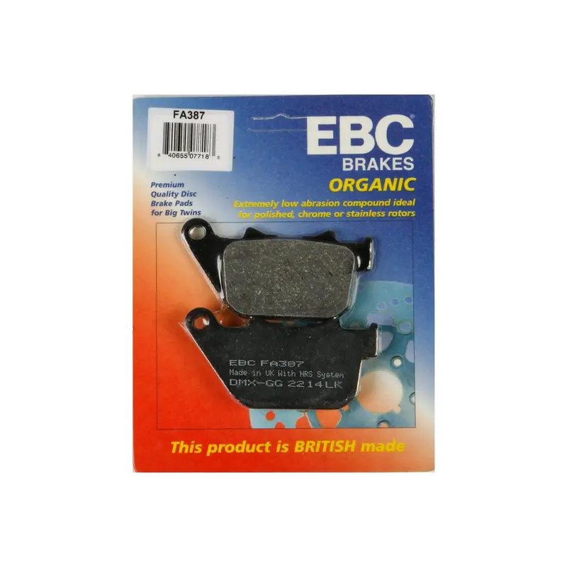 Ebc Organic Brake Pads For Optimal Comfort - Fa837 (15-387) 1