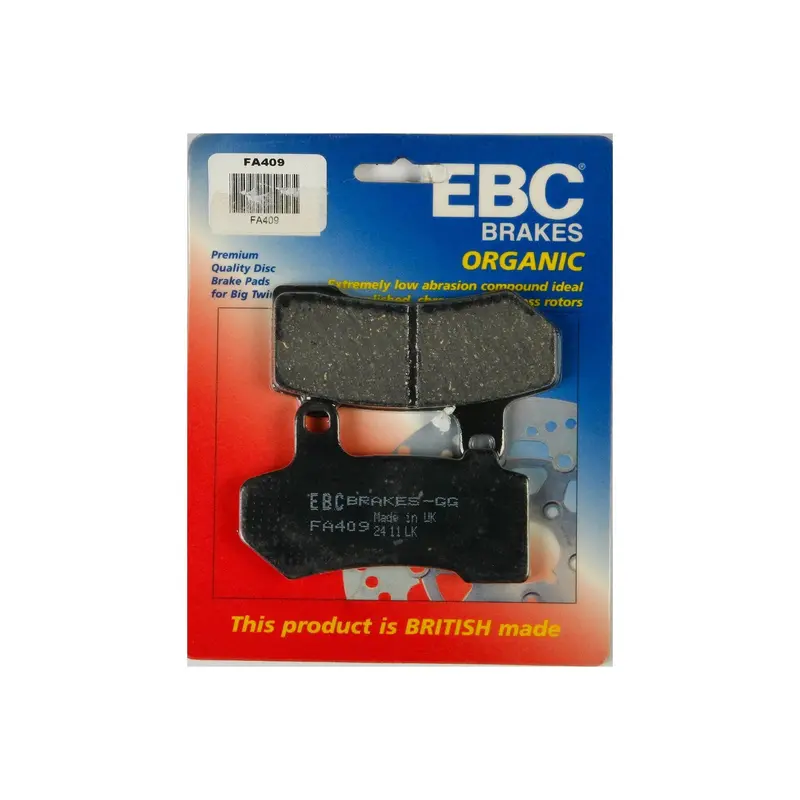 Ebc Organic Brake Pads For Smooth, Quiet Operation - Fa409 (15-409) 1