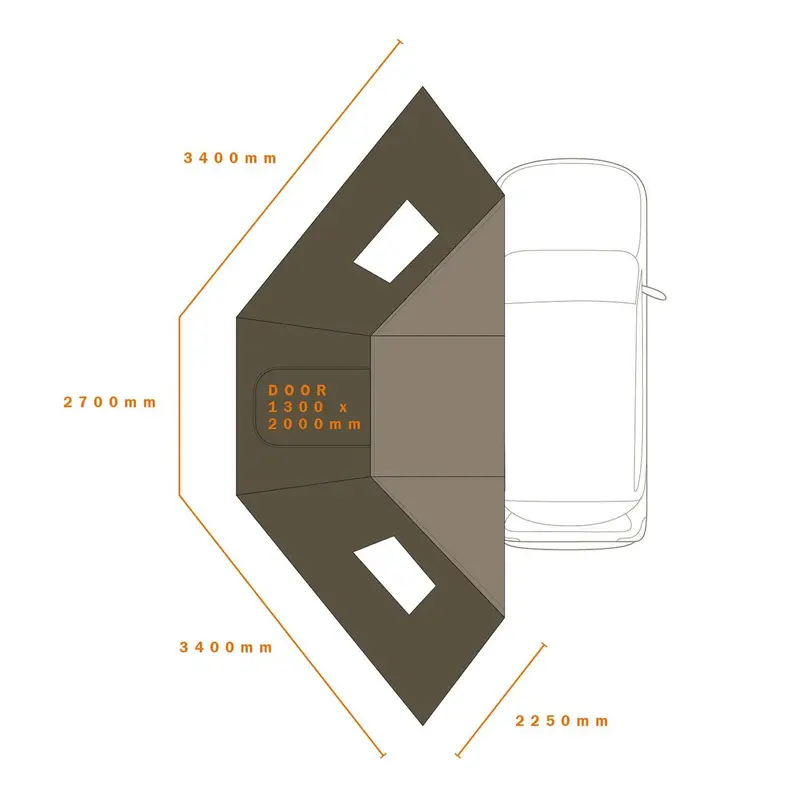 Eclipse 180 Pvc Wall-Mounted Tent Window 1