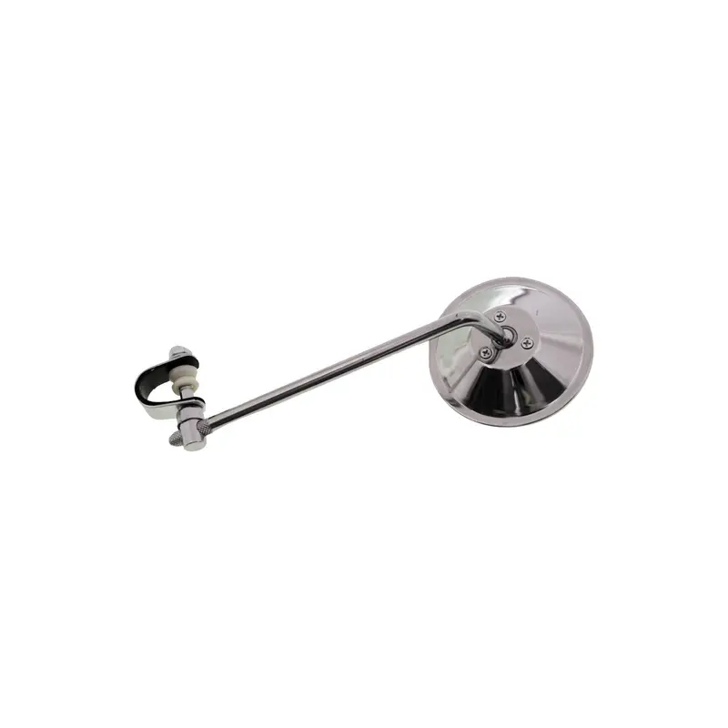 Emgo 8-Inch Round Clamp-On Silver Motorcycle Mirror – Model 56-9866 1