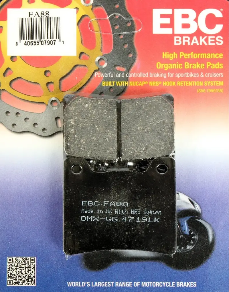 Fa88 Organic Brake Pads – Quiet, Low-Dust Replacement For Scooters And Small Motorcycles 1