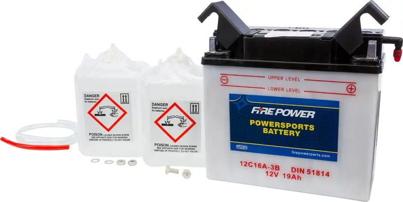 Fire Power 12C16A-3B Flooded Lead-Acid Battery – 12V High-Cranking Oem Spec 1