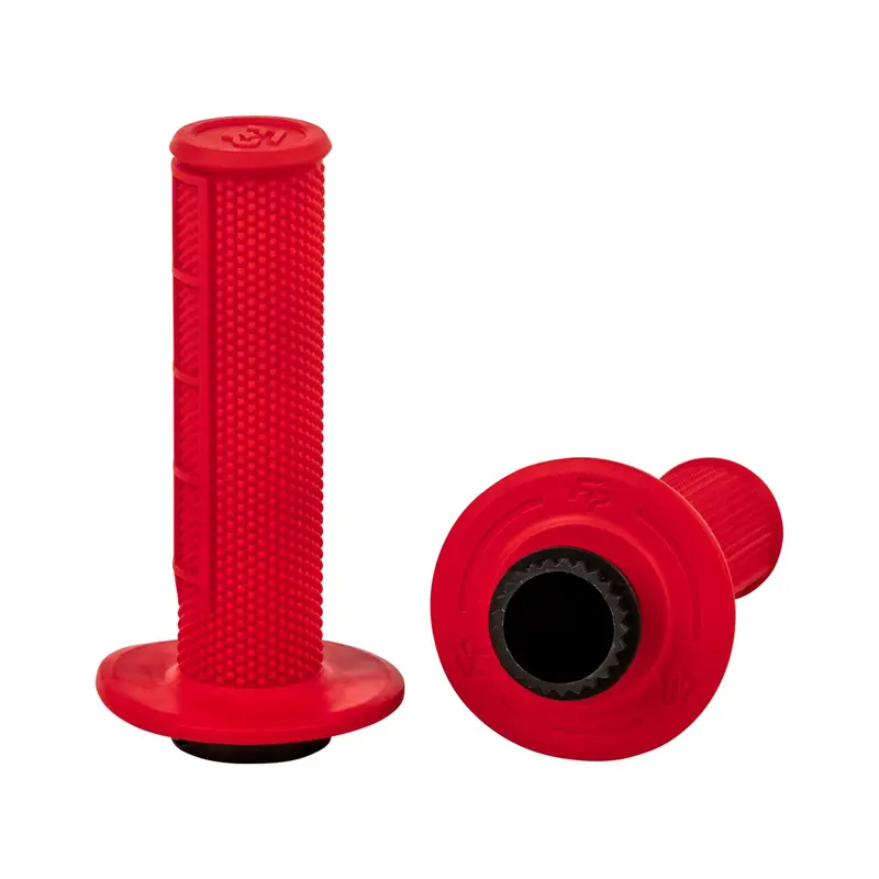 Fire Power Control Mx Half-Waffle Lock-On Grips – Red, 24-0205 1