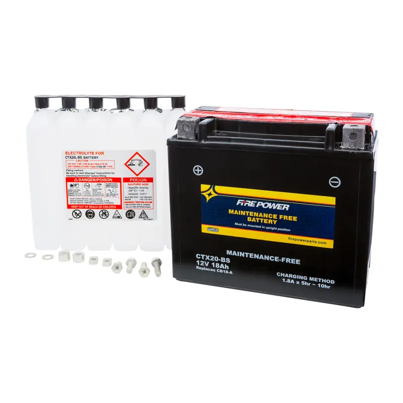 Fire Power Ctx20-Bs Maintenance-Free Motorcycle Battery – Model 49-2279 1