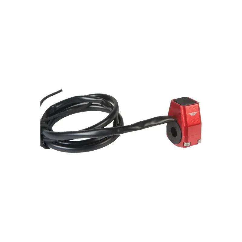 Fly Racing Billet Aluminum Kill Switch – Vibrant Red Anodized Finish 1