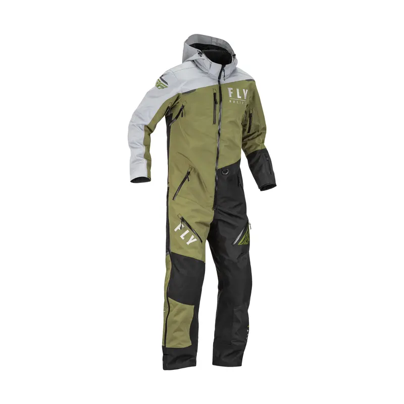Fly Racing Cobalt Shell Monosuit – Olive/Grey, Large (470-4353L) 1