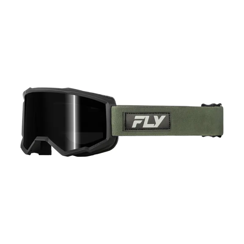 Fly Racing Focus Sand Goggles – Green/Black Frame With Dark Smoke Lens 1