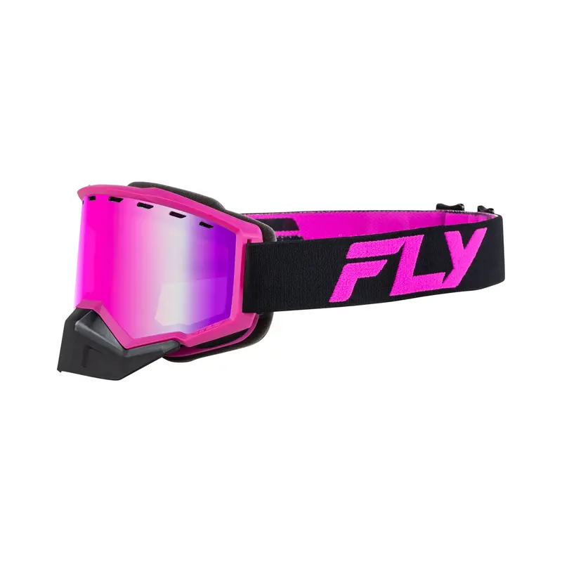Fly Racing Focus Snow Goggles – Black/Pink Frame With Pink Mirror & Rose Tint Lens (Model 37-50169) 1