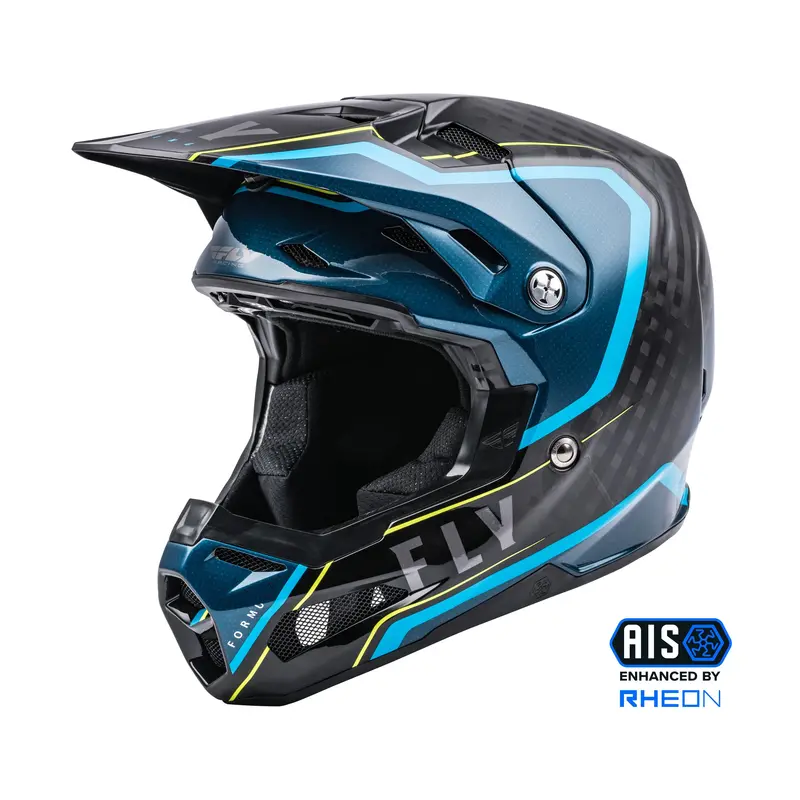 Fly Racing Formula Carbon Axon Helmet – Black & Blue, Extra-Large 1